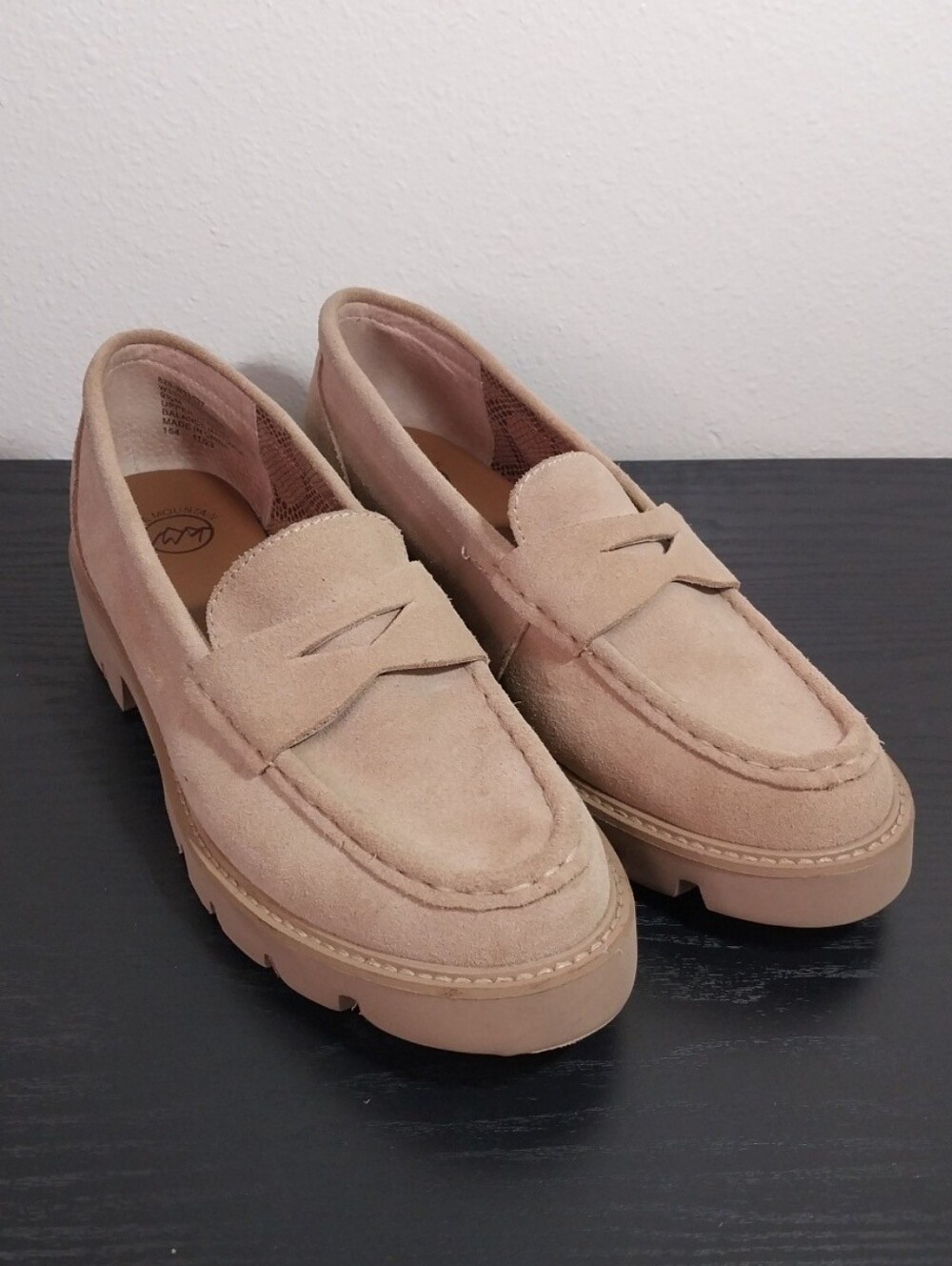 White Mountain Gunner Womens Brown Leather Loafer Size 9.5M